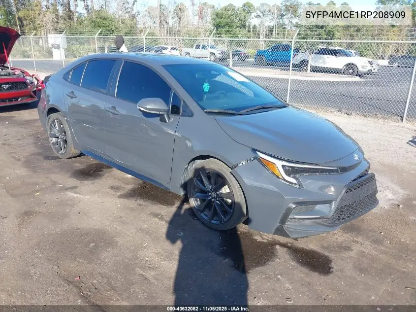 5YFP4MCE1RP208909 2024 Toyota Corolla Se