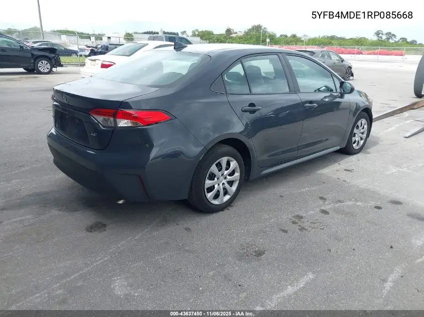 5YFB4MDE1RP085668 2024 Toyota Corolla Le