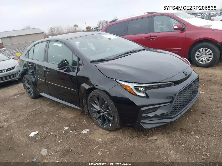 5YFS4MCE2RP206838 2024 Toyota Corolla Se