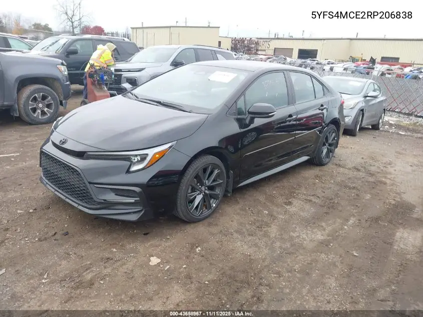 5YFS4MCE2RP206838 2024 Toyota Corolla Se