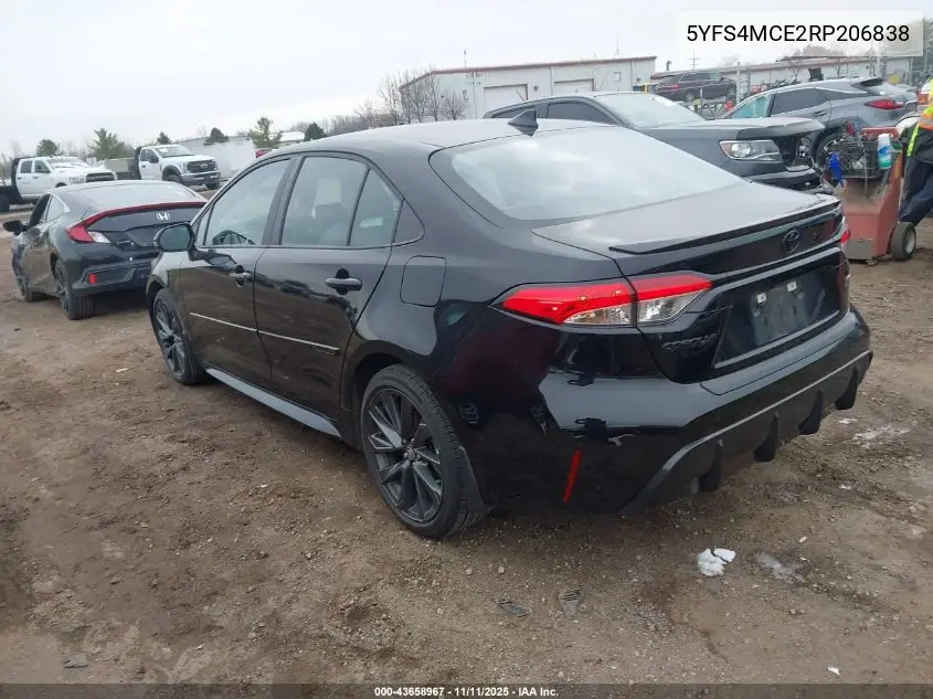 5YFS4MCE2RP206838 2024 Toyota Corolla Se