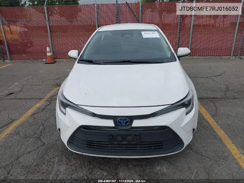 JTDBCMFE7RJ016052 2024 Toyota Corolla Hybrid Le