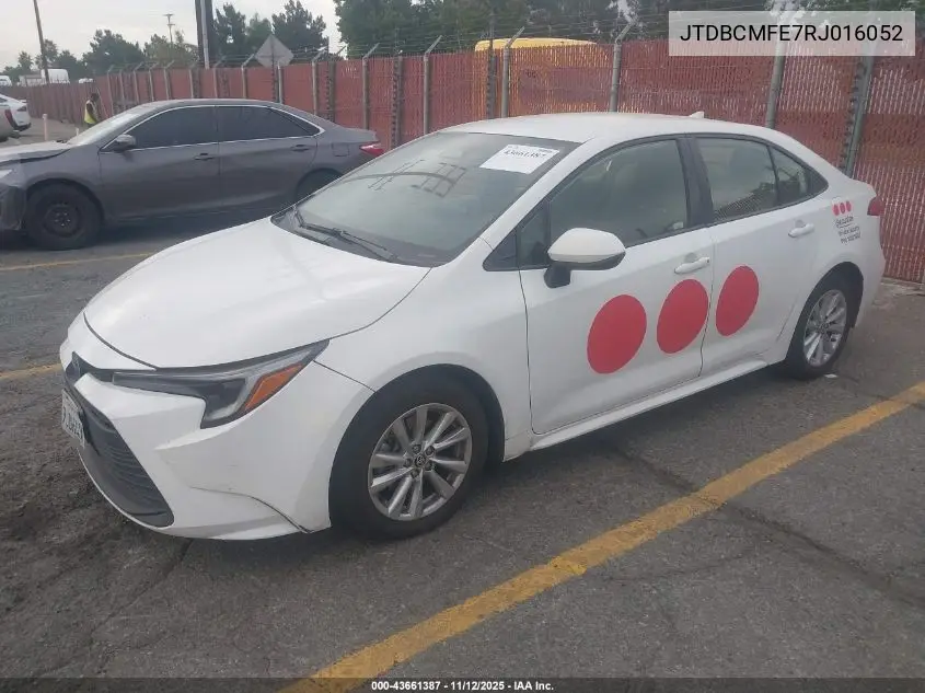 JTDBCMFE7RJ016052 2024 Toyota Corolla Hybrid Le