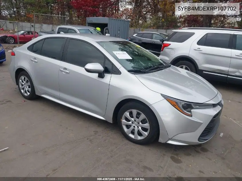 5YFB4MDEXRP107702 2024 Toyota Corolla Le