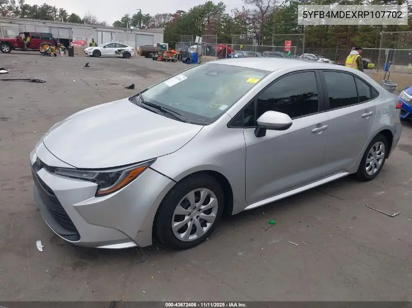 5YFB4MDEXRP107702 2024 Toyota Corolla Le