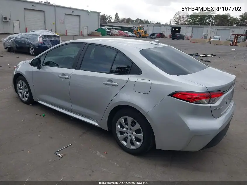 5YFB4MDEXRP107702 2024 Toyota Corolla Le