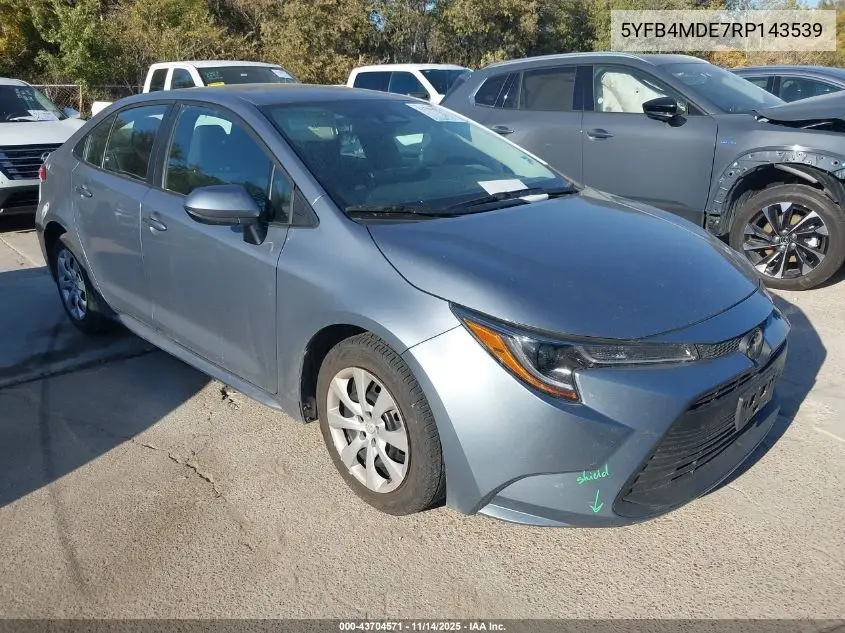 5YFB4MDE7RP143539 2024 Toyota Corolla Le