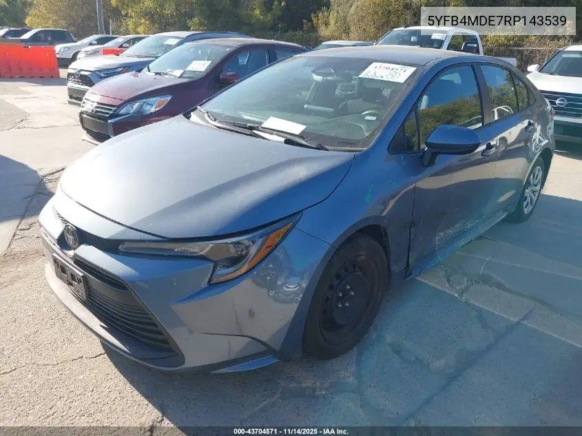 5YFB4MDE7RP143539 2024 Toyota Corolla Le