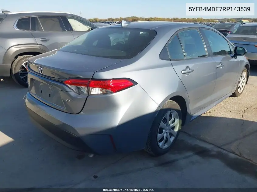 5YFB4MDE7RP143539 2024 Toyota Corolla Le