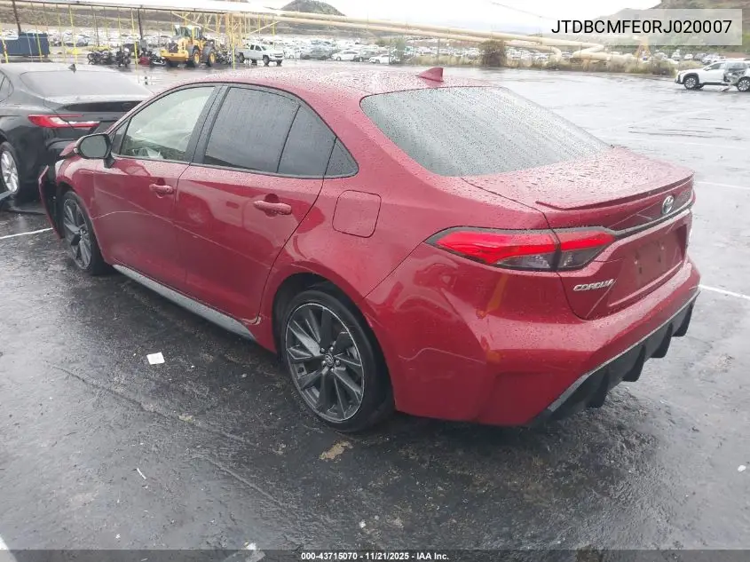 JTDBCMFE0RJ020007 2024 Toyota Corolla Hybrid Se