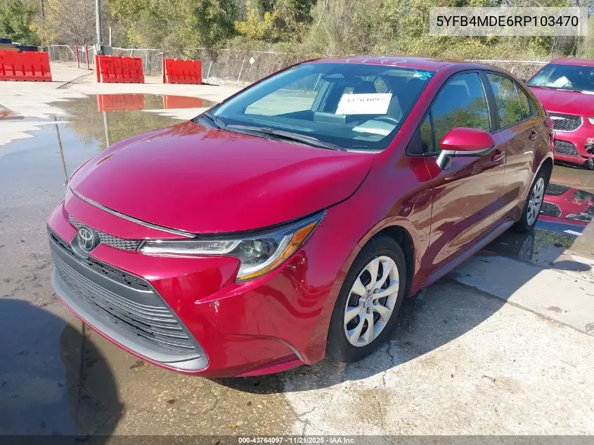 5YFB4MDE6RP103470 2024 Toyota Corolla Le