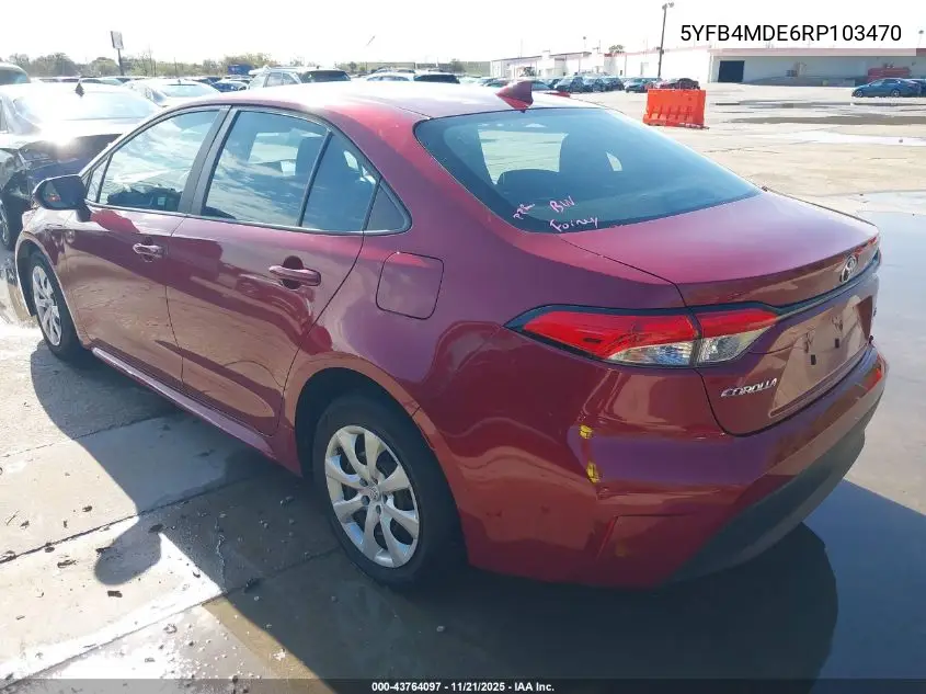 5YFB4MDE6RP103470 2024 Toyota Corolla Le
