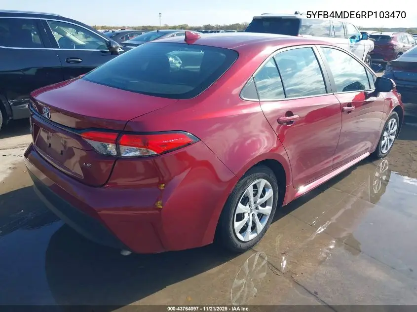 5YFB4MDE6RP103470 2024 Toyota Corolla Le