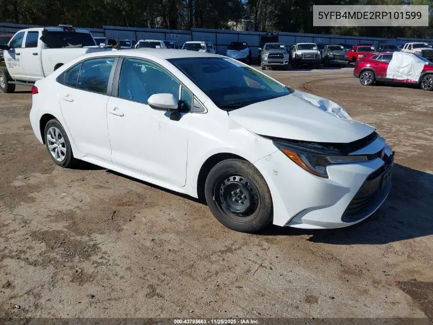 5YFB4MDE2RP101599 2024 Toyota Corolla Le