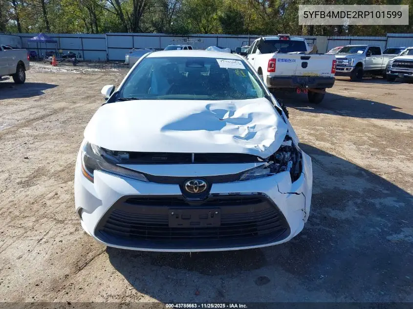5YFB4MDE2RP101599 2024 Toyota Corolla Le