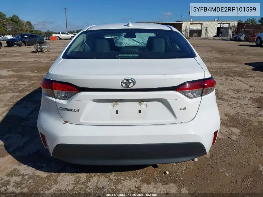 5YFB4MDE2RP101599 2024 Toyota Corolla Le