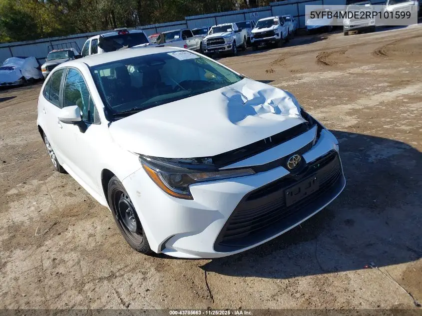 5YFB4MDE2RP101599 2024 Toyota Corolla Le