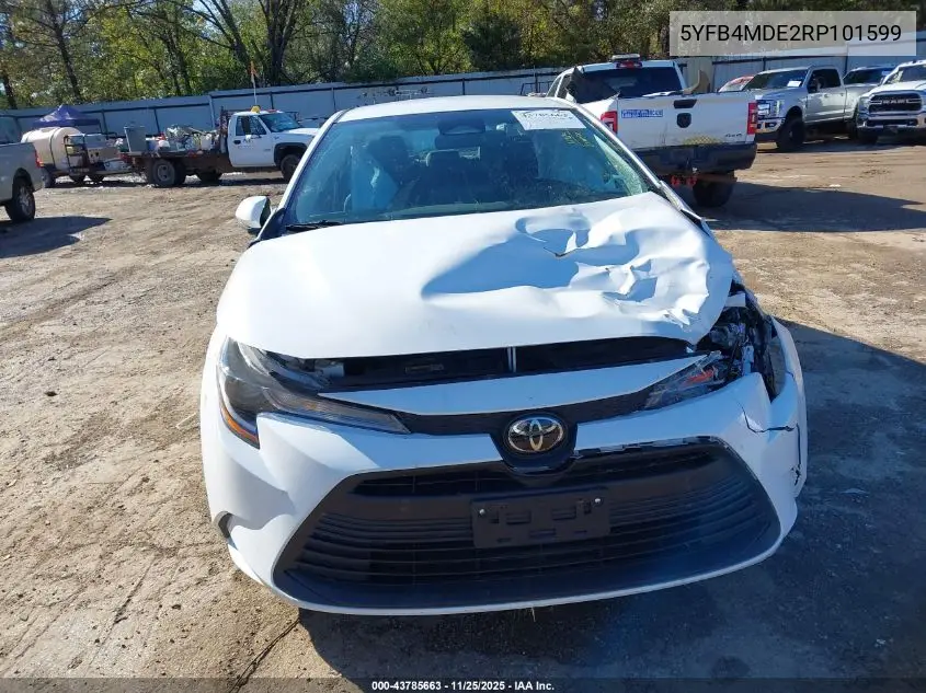 5YFB4MDE2RP101599 2024 Toyota Corolla Le