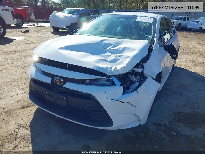 5YFB4MDE2RP101599 2024 Toyota Corolla Le