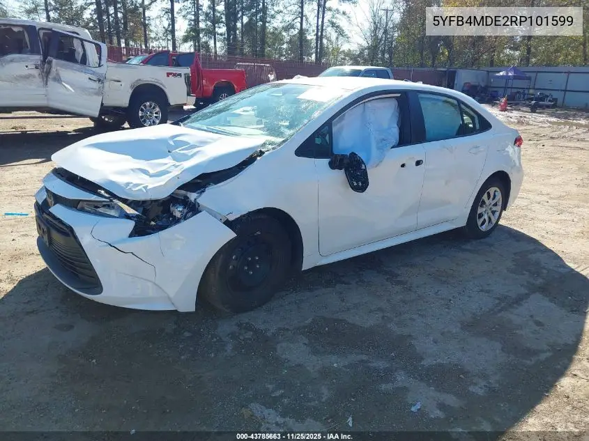 5YFB4MDE2RP101599 2024 Toyota Corolla Le