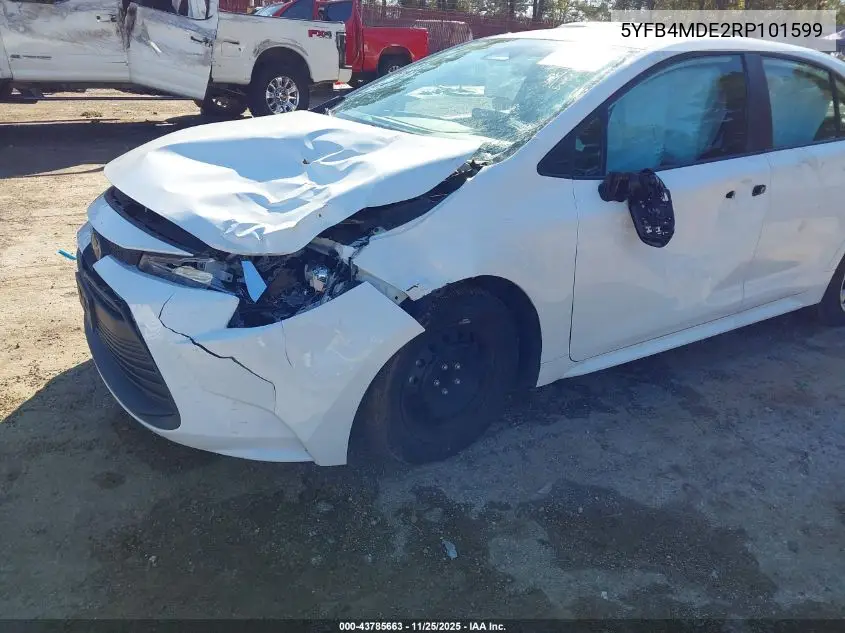 5YFB4MDE2RP101599 2024 Toyota Corolla Le