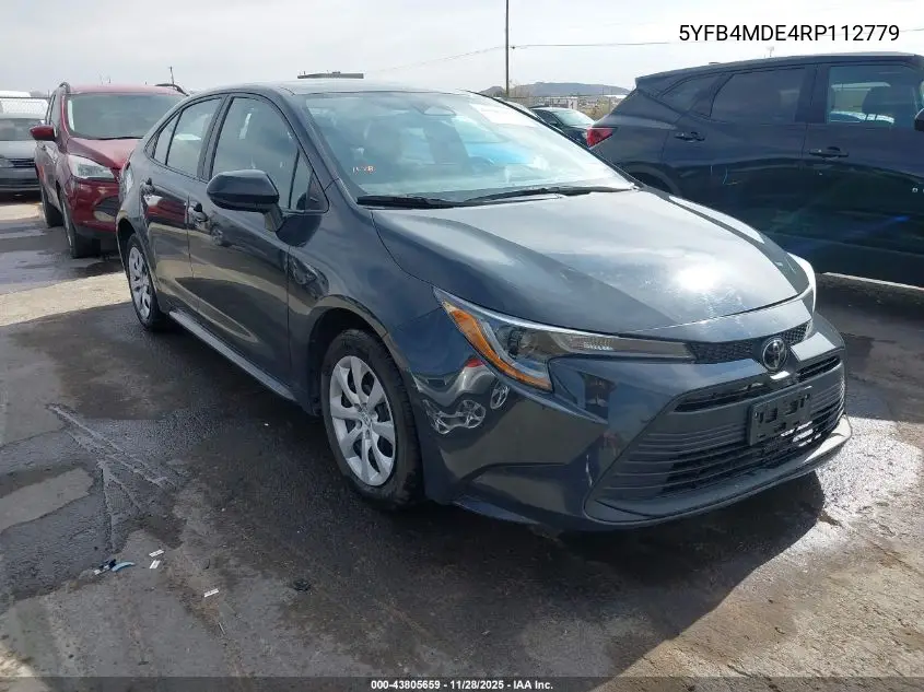 5YFB4MDE4RP112779 2024 Toyota Corolla Le