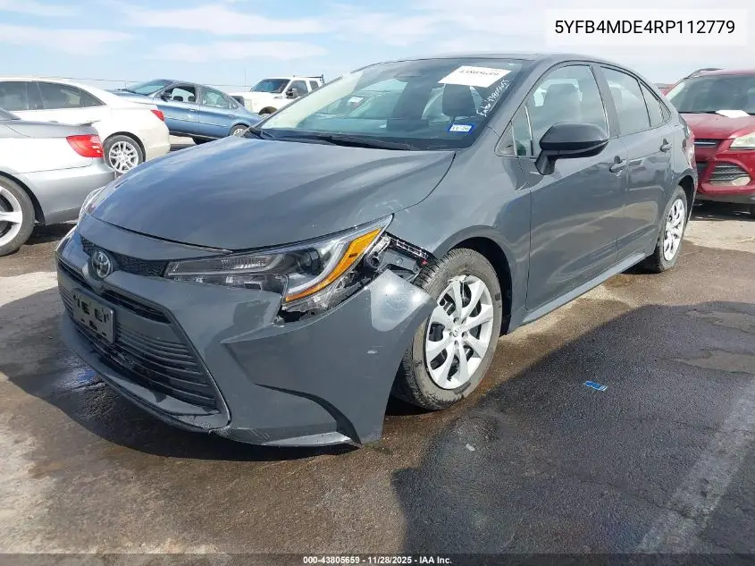 5YFB4MDE4RP112779 2024 Toyota Corolla Le