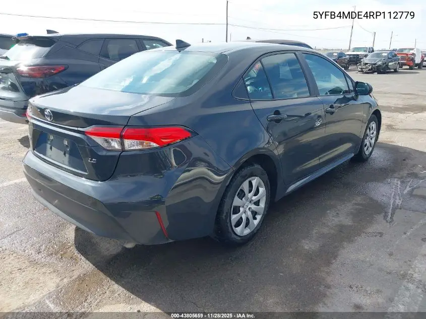 5YFB4MDE4RP112779 2024 Toyota Corolla Le
