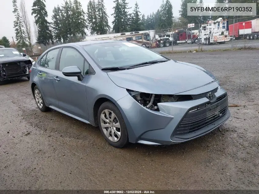 5YFB4MDE6RP190352 2024 Toyota Corolla Le