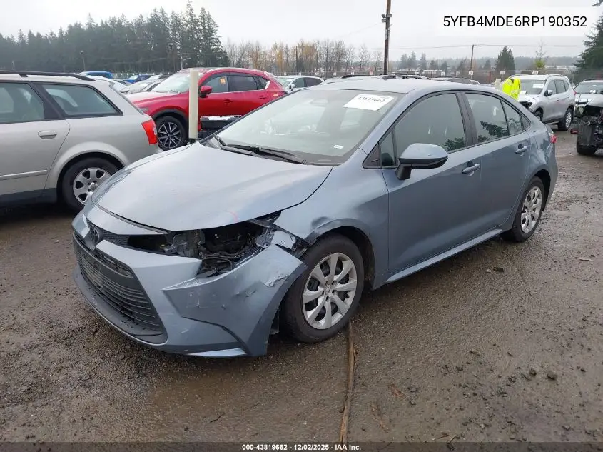 5YFB4MDE6RP190352 2024 Toyota Corolla Le