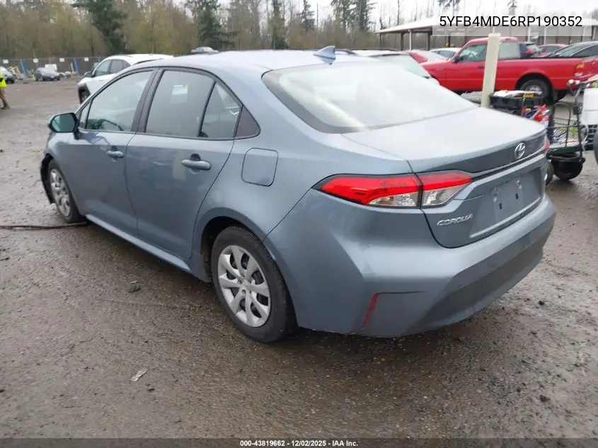 5YFB4MDE6RP190352 2024 Toyota Corolla Le