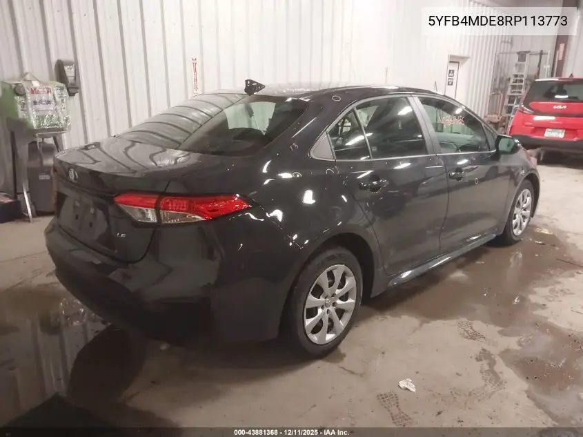 5YFB4MDE8RP113773 2024 Toyota Corolla Le
