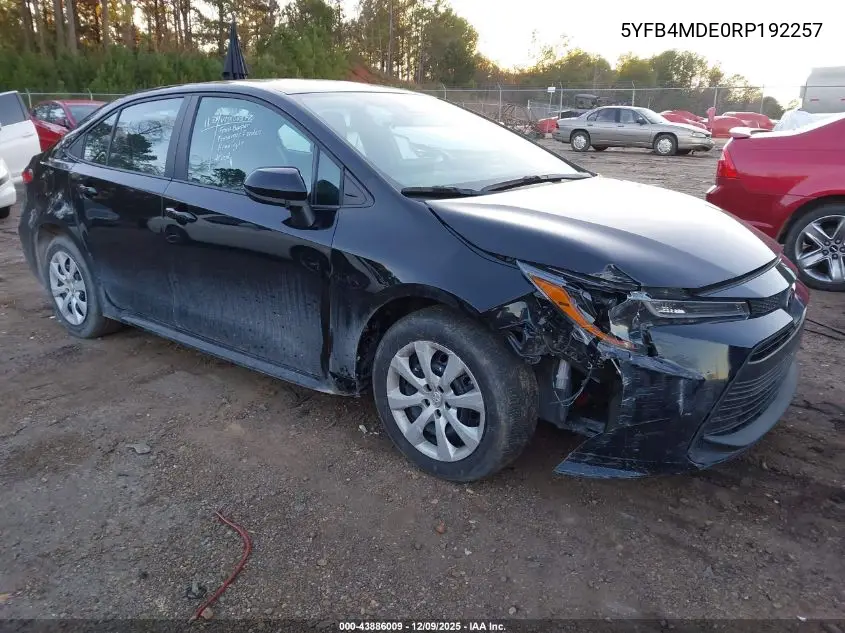 5YFB4MDE0RP192257 2024 Toyota Corolla Le