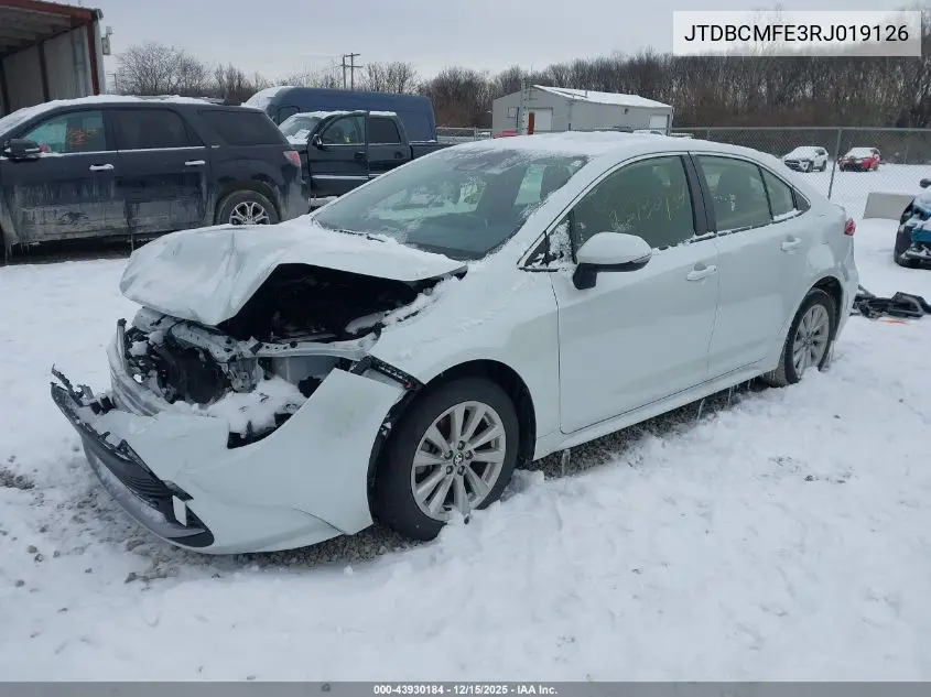 JTDBCMFE3RJ019126 2024 Toyota Corolla Hybrid Xle