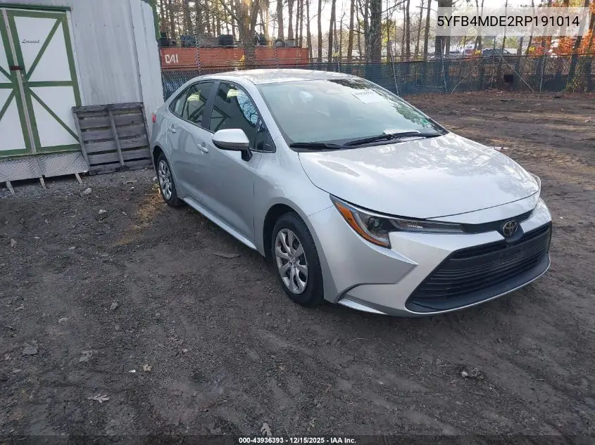 5YFB4MDE2RP191014 2024 Toyota Corolla Le