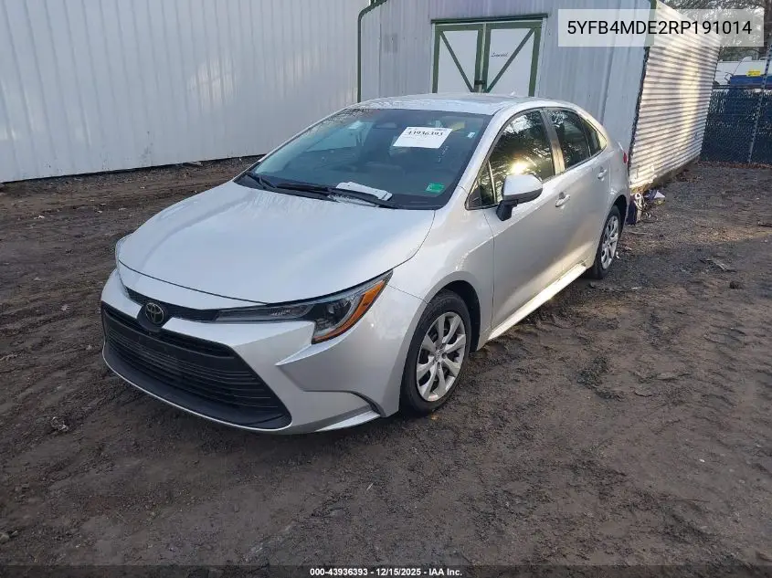 5YFB4MDE2RP191014 2024 Toyota Corolla Le