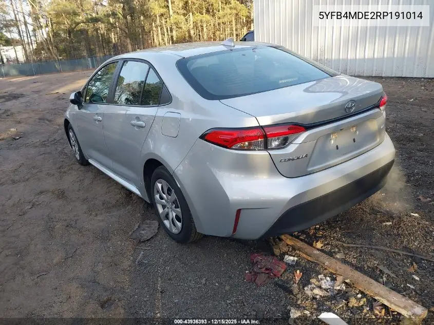 5YFB4MDE2RP191014 2024 Toyota Corolla Le