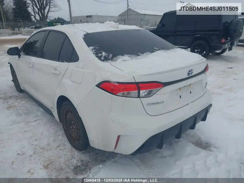 JTDBDMHE4SJ011505 2025 Toyota Corolla Hybrid