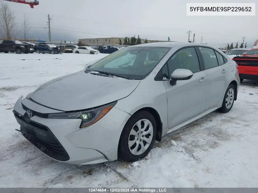 5YFB4MDE9SP229652 2025 Toyota Corolla Le