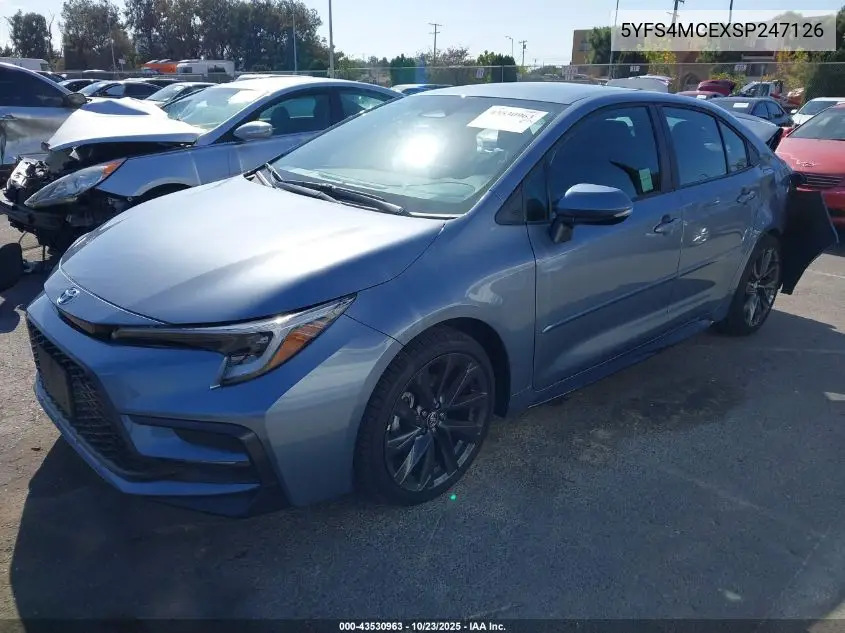 5YFS4MCEXSP247126 2025 Toyota Corolla Se