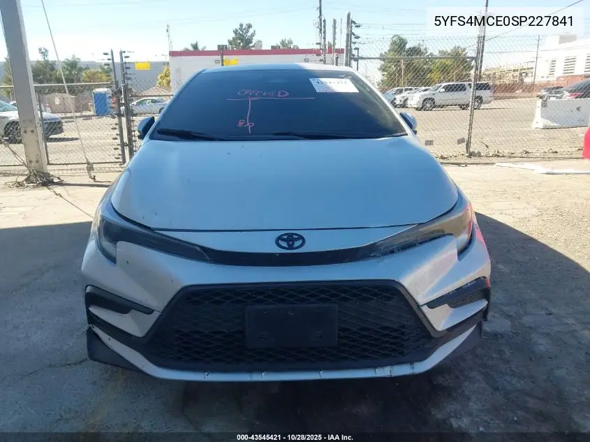 5YFS4MCE0SP227841 2025 Toyota Corolla Se