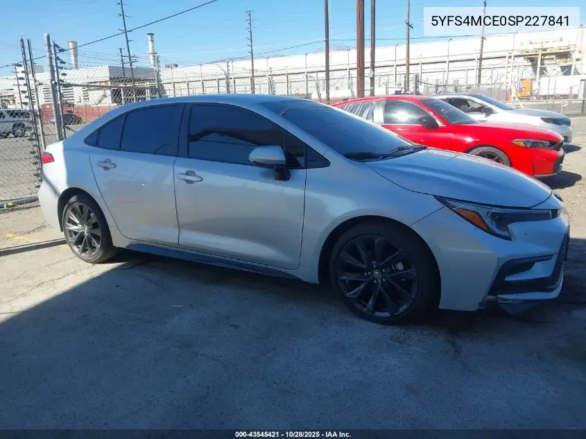 5YFS4MCE0SP227841 2025 Toyota Corolla Se
