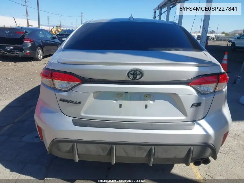 5YFS4MCE0SP227841 2025 Toyota Corolla Se