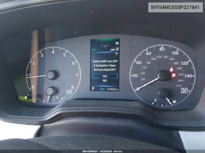 5YFS4MCE0SP227841 2025 Toyota Corolla Se