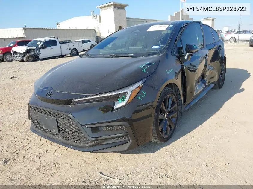 5YFS4MCE8SP228722 2025 Toyota Corolla Se