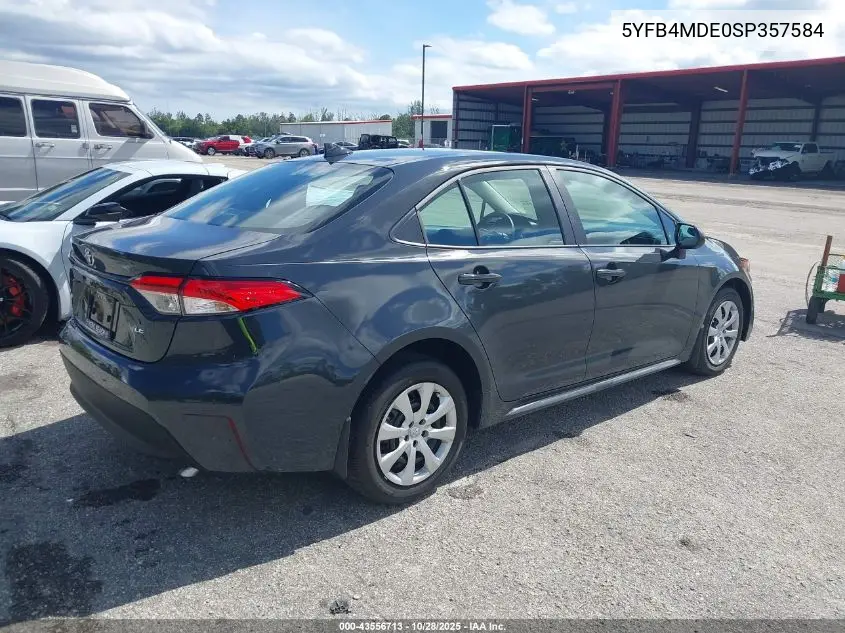 5YFB4MDE0SP357584 2025 Toyota Corolla Le
