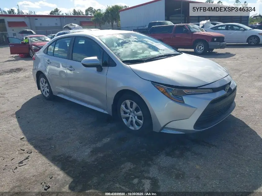 5YFB4MDEXSP346334 2025 Toyota Corolla Le
