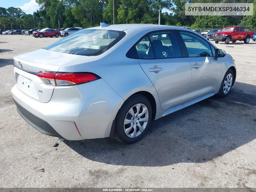 5YFB4MDEXSP346334 2025 Toyota Corolla Le
