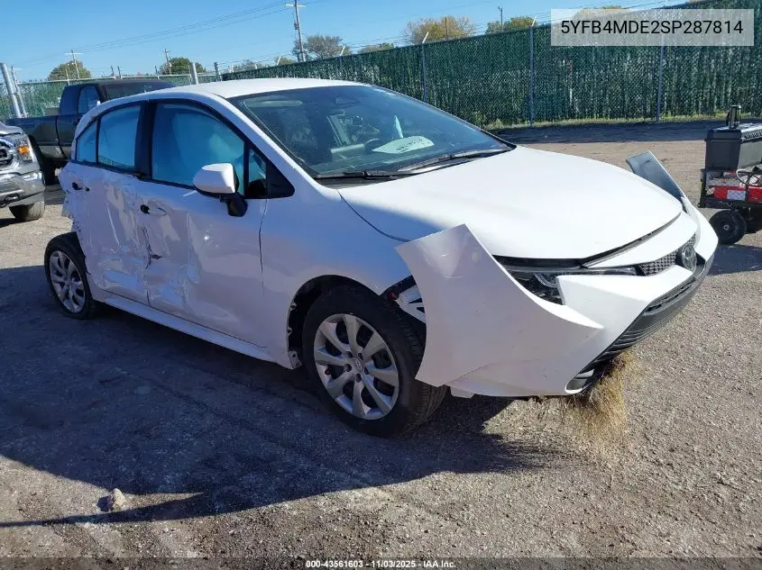 5YFB4MDE2SP287814 2025 Toyota Corolla Le