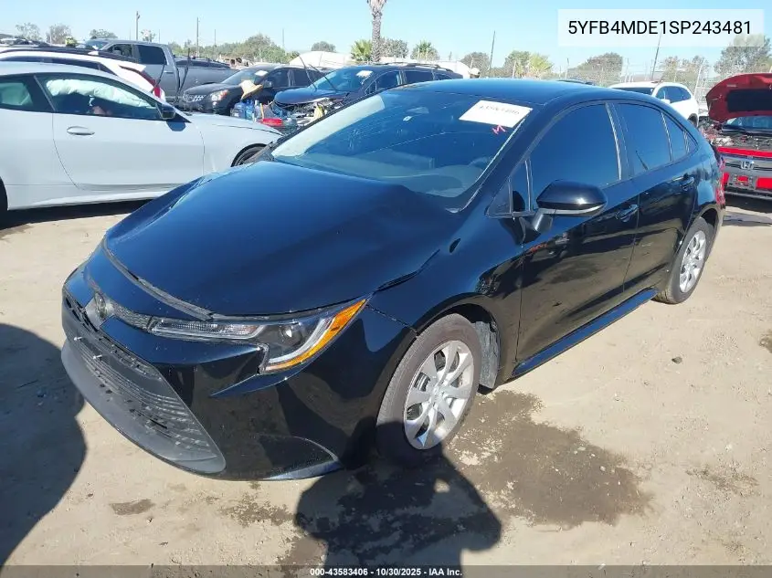 5YFB4MDE1SP243481 2025 Toyota Corolla Le